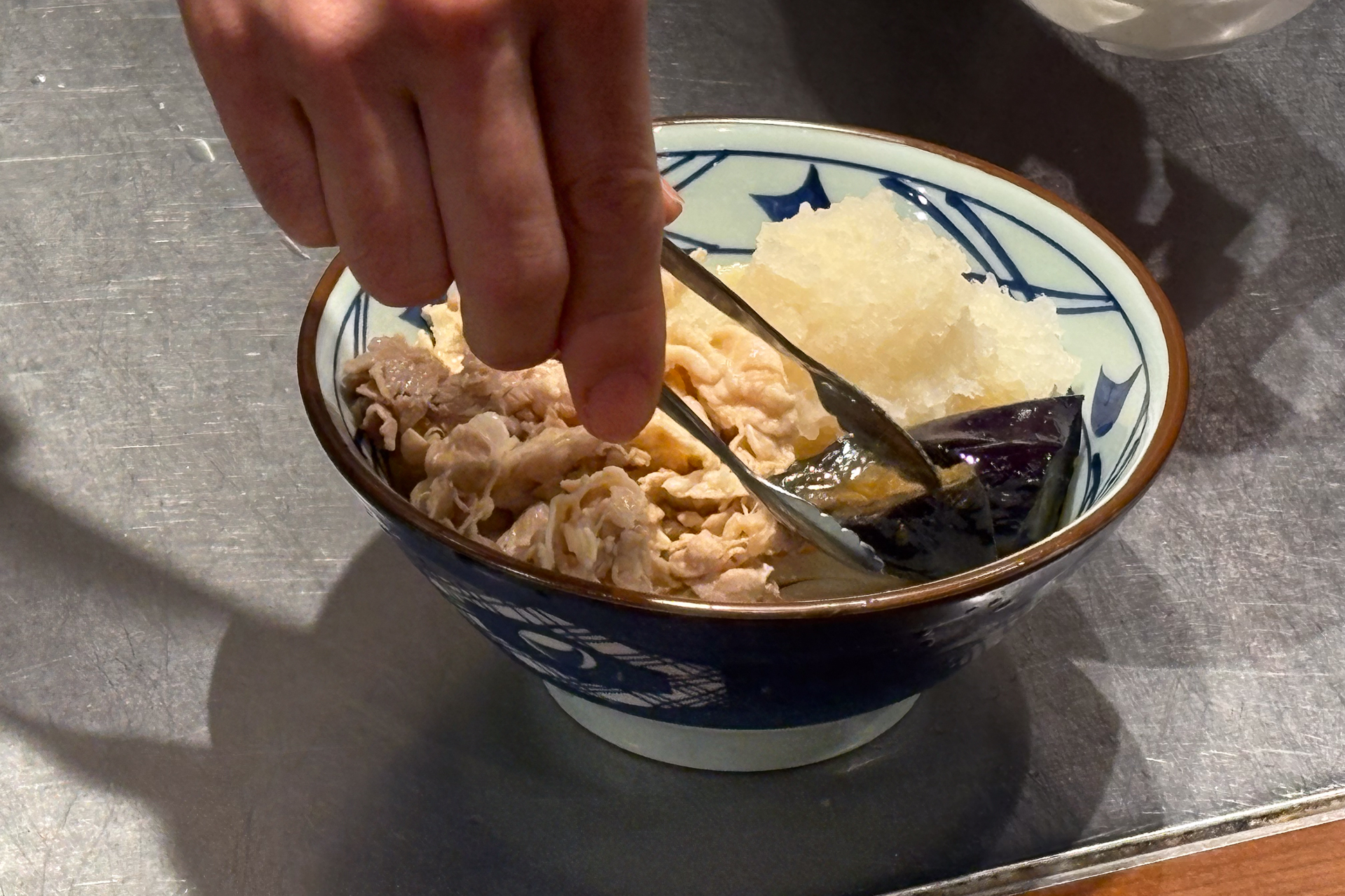 「鬼おろし豚しゃぶぶっかけうどん」調理工程