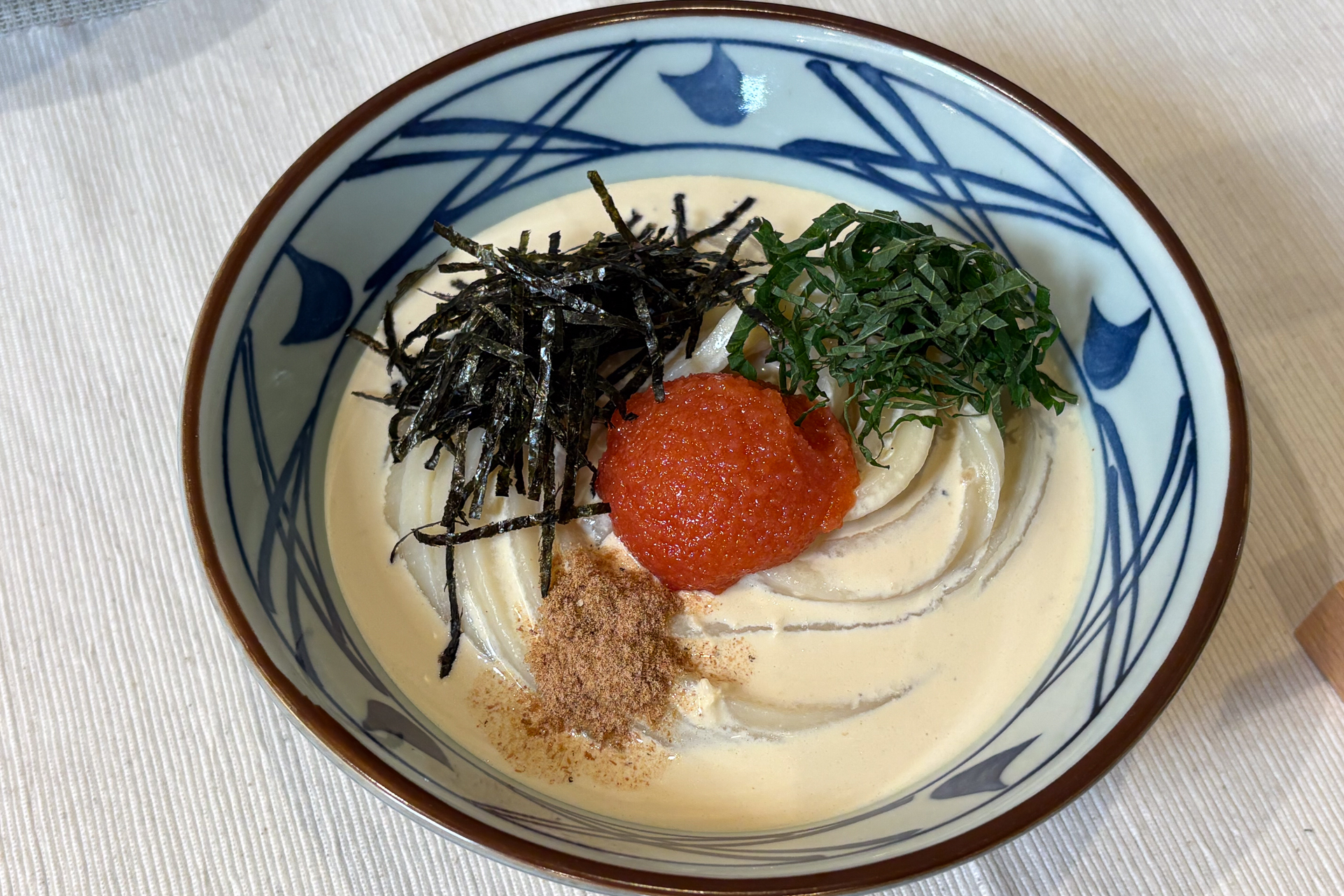 冷やし明太クリームうどん