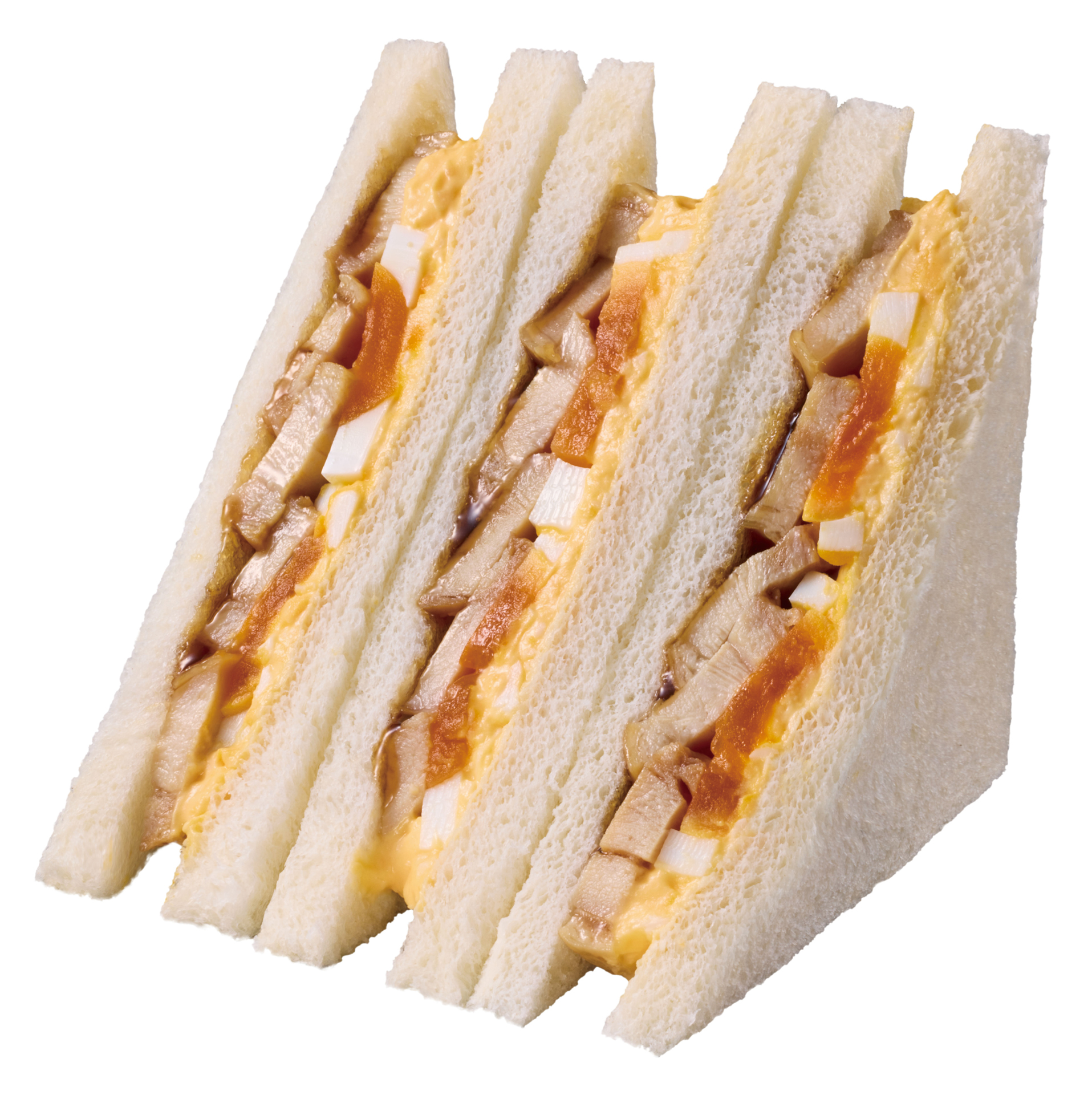 「盛りすぎ！照焼チキンたまごサンド」（365円、写真左は従来品）