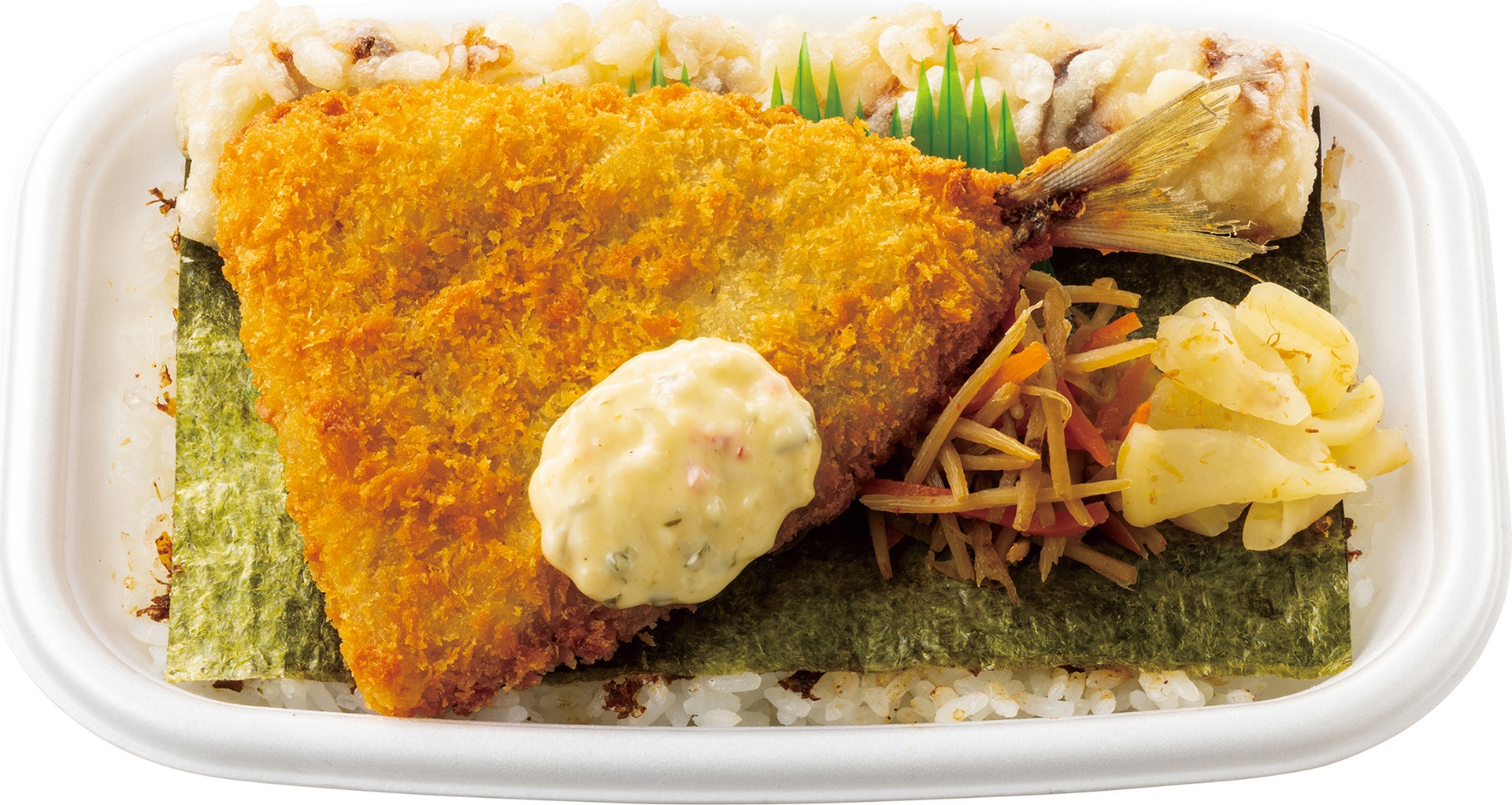 アジフライのりタル弁当