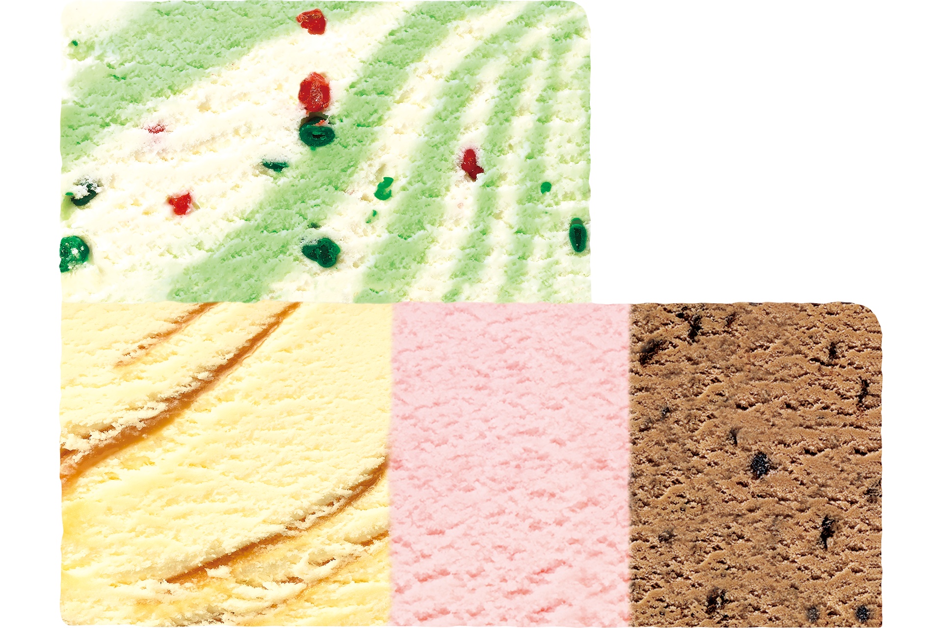 アイスクリームケーキの断面