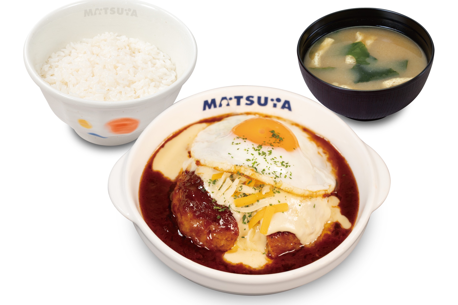 溢れる3種の濃厚チーズINデミたまチーズハンバーグ