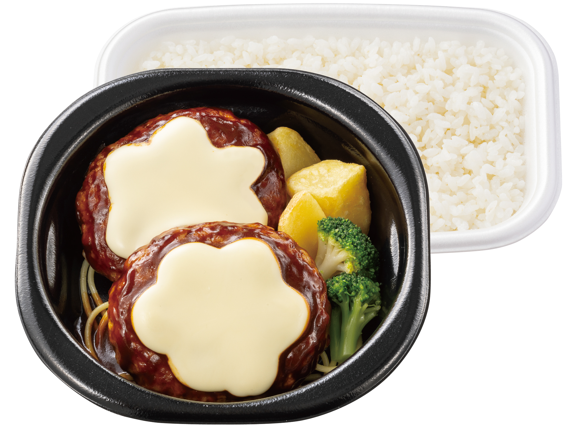 「とろ～り濃厚 倍盛チーズハンバーグ弁当（肉2倍）」（1250円～）
