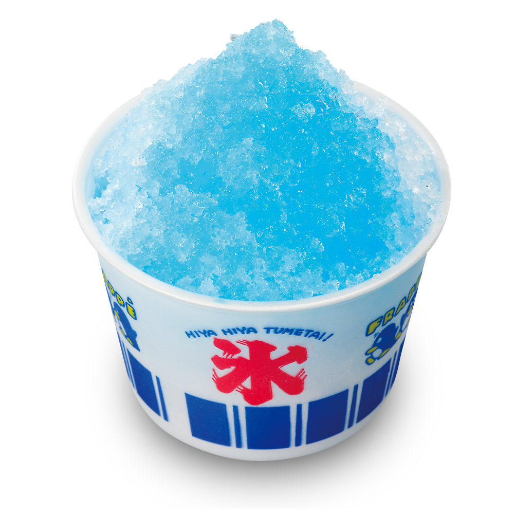 「かき氷（ブルーハワイ）」（通常店舗 313円/券売機店舗 320円）