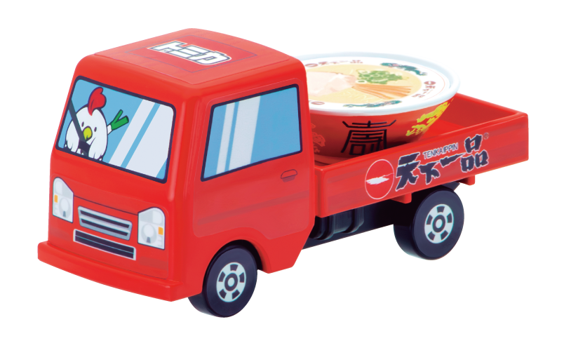 荷台には「こってりラーメン」が載っている