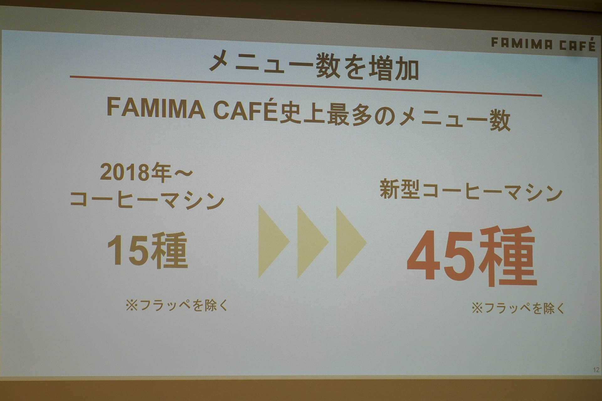メニュー数は従来の15種類から45種類に増加。年内に60種類まで拡大予定