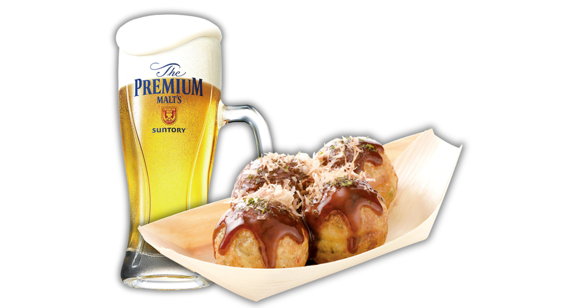 「たこ焼＋生ビール」の組み合わせ例