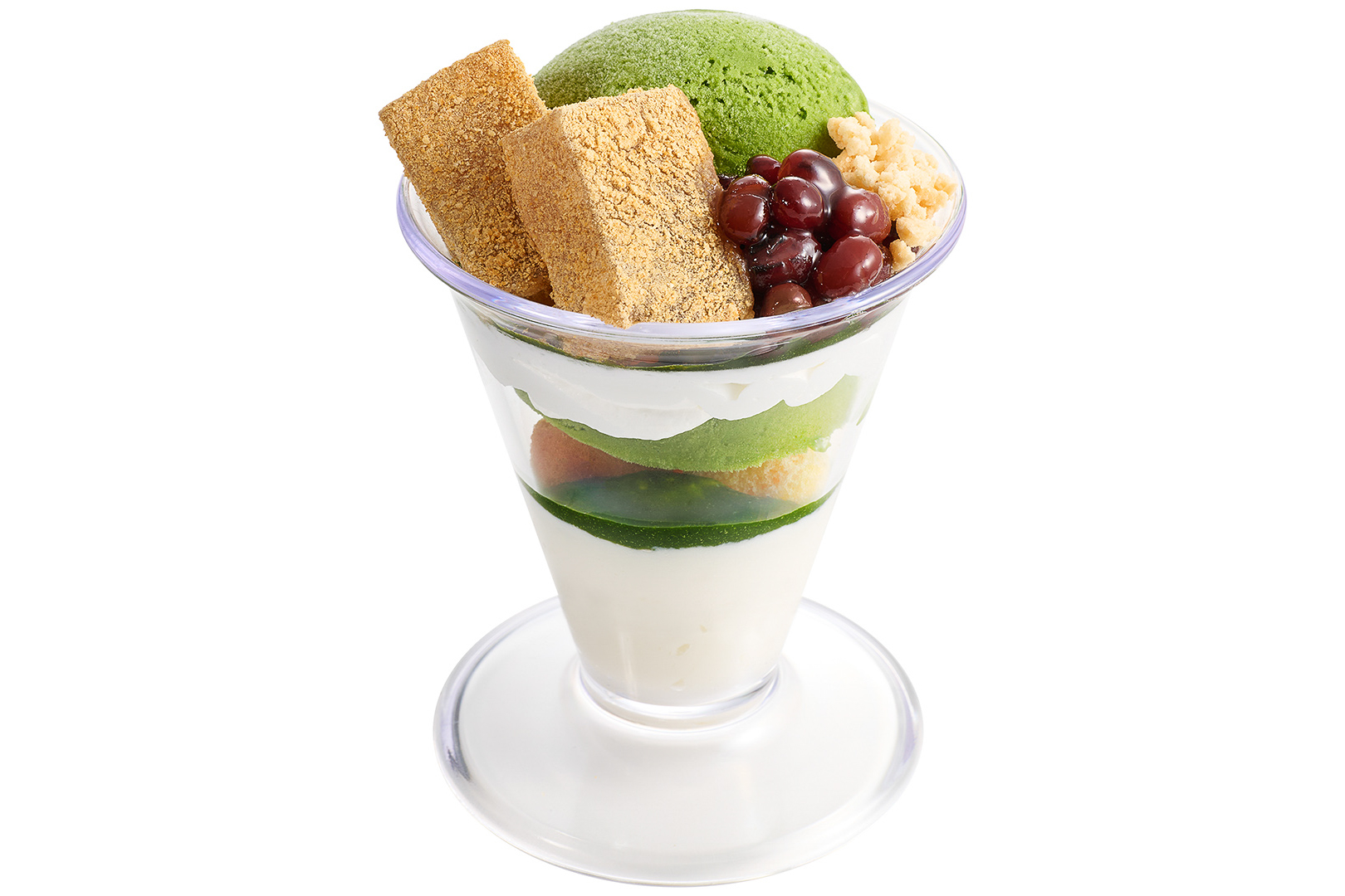 老舗茶舗のお抹茶わらび餅パフェ