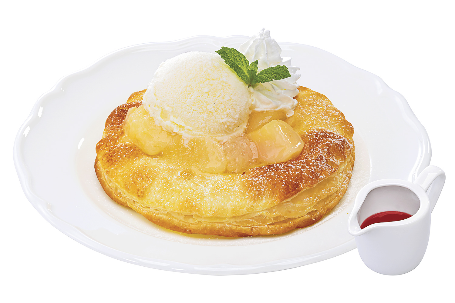 焼きたてピーチパイ