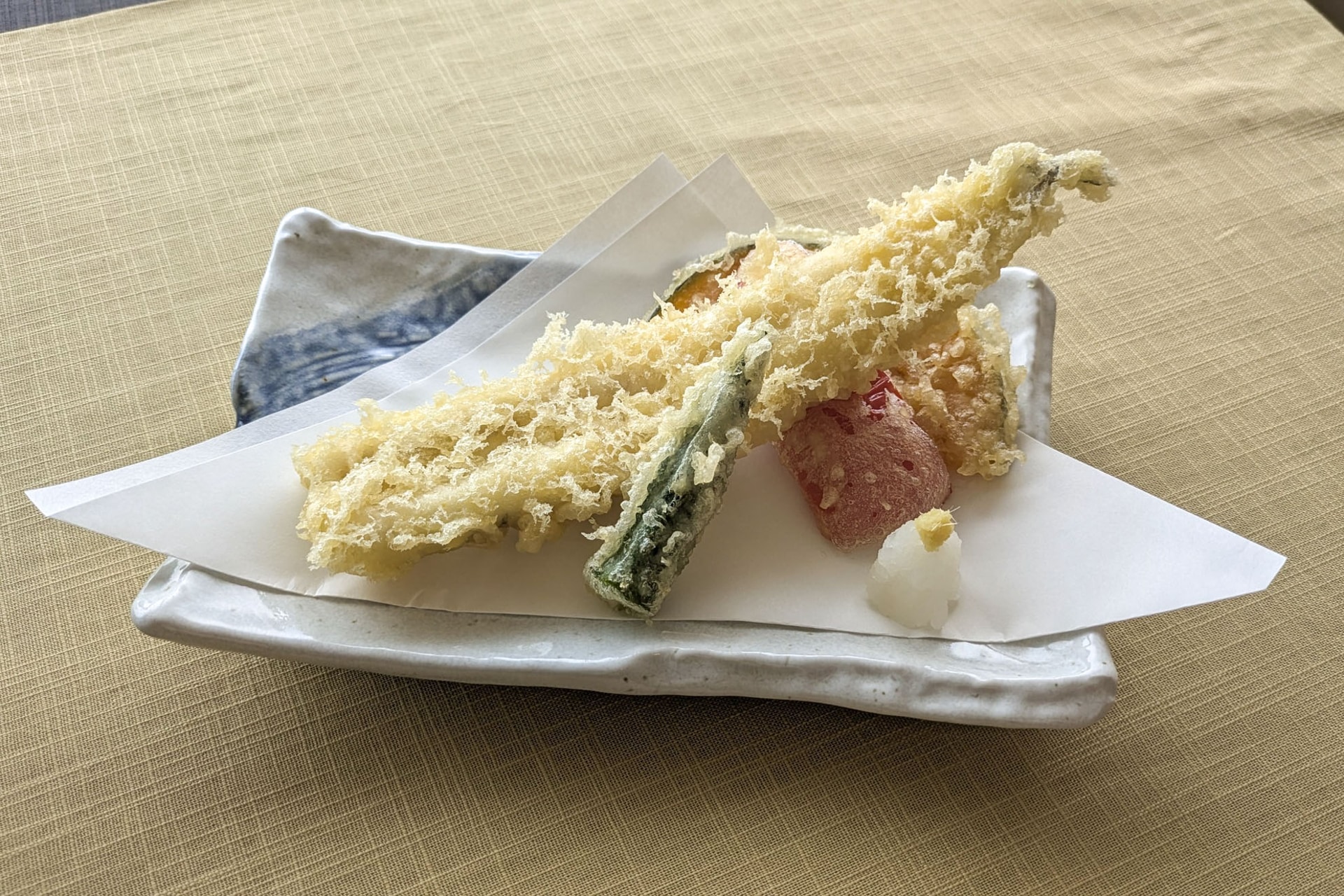活〆穴子と野菜の天ぷら