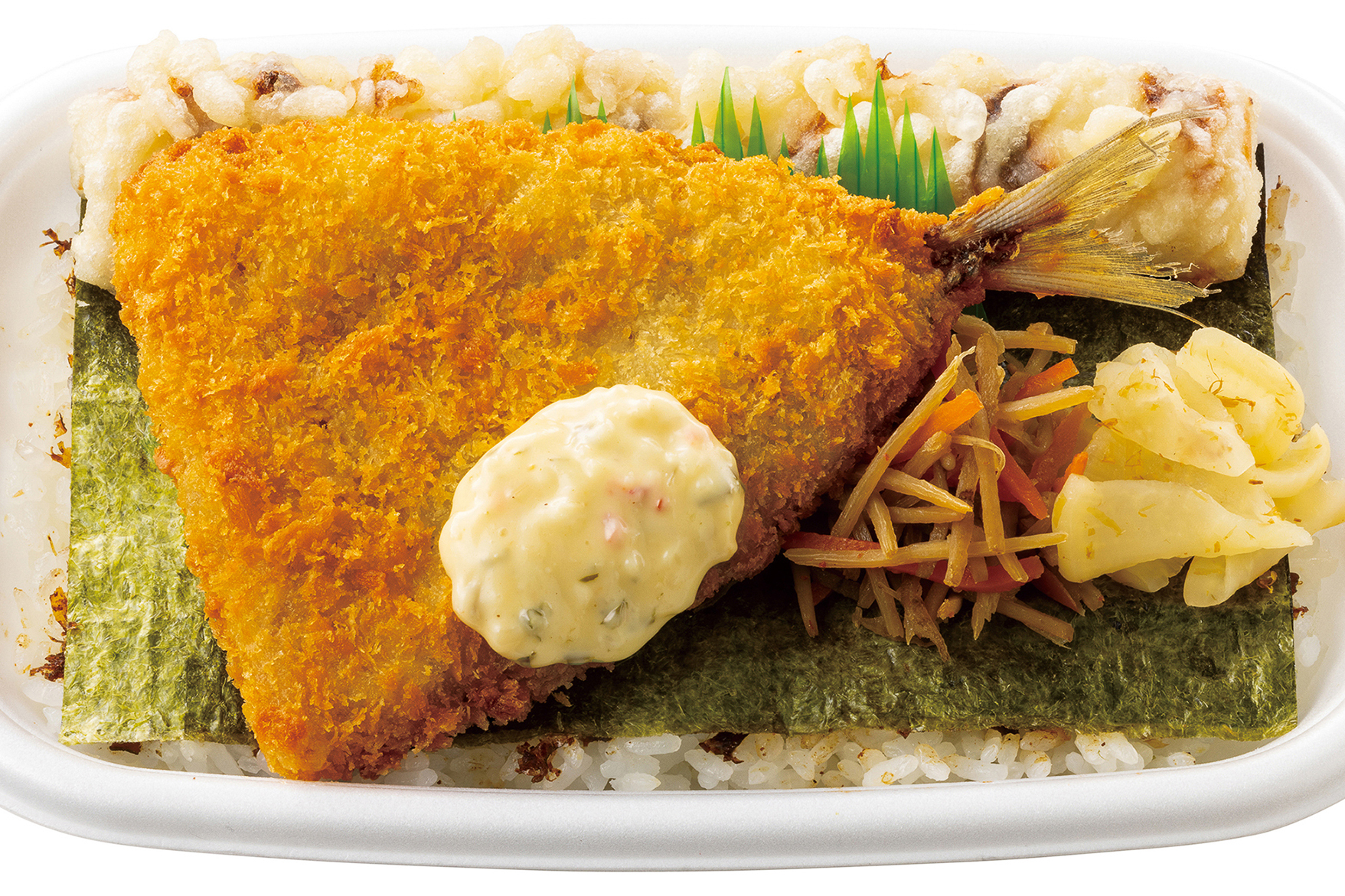 アジフライのりタル弁当