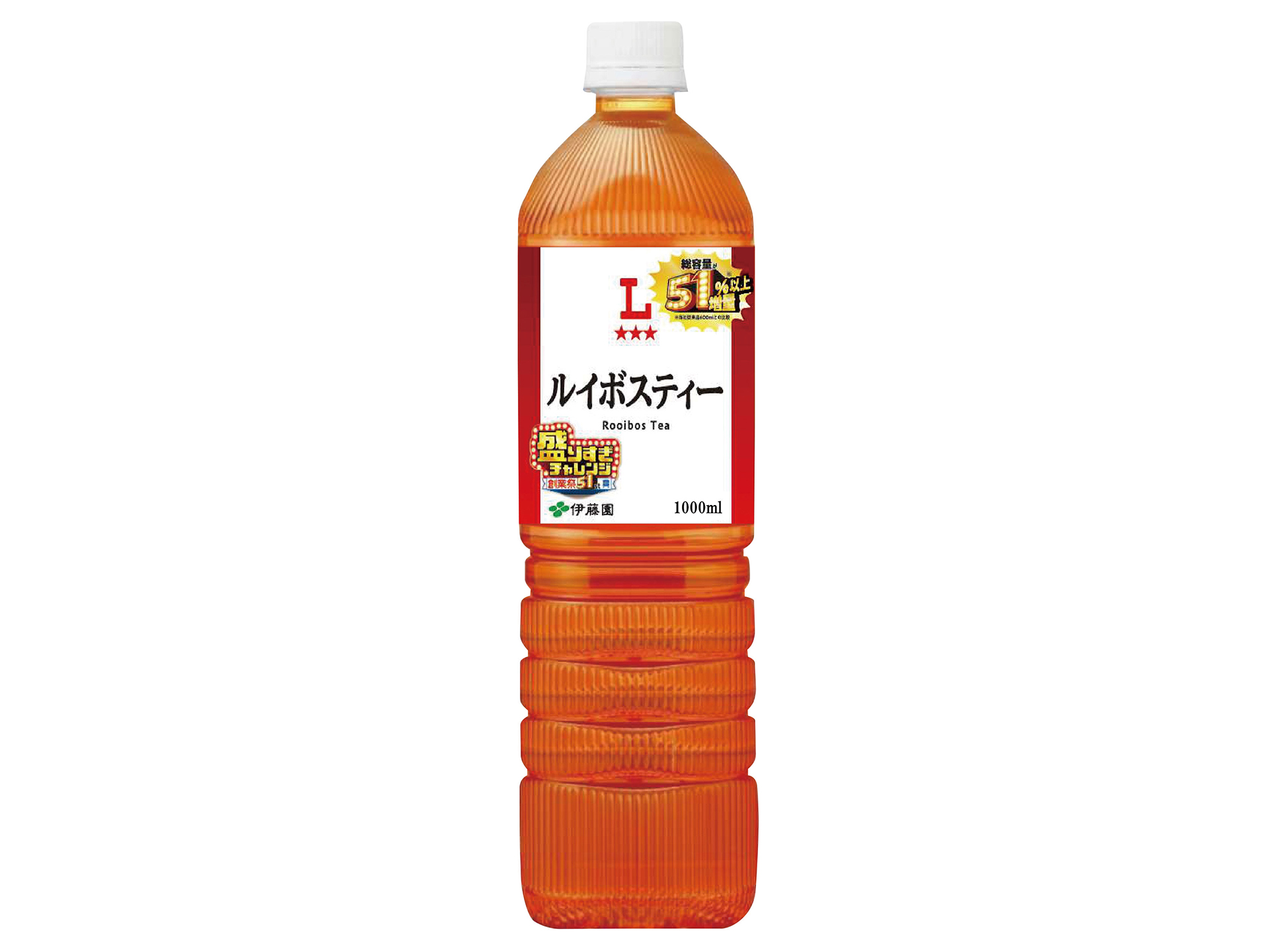 「ローソンオリジナル ルイボスティー 51％以上増量 1L」（118円）
