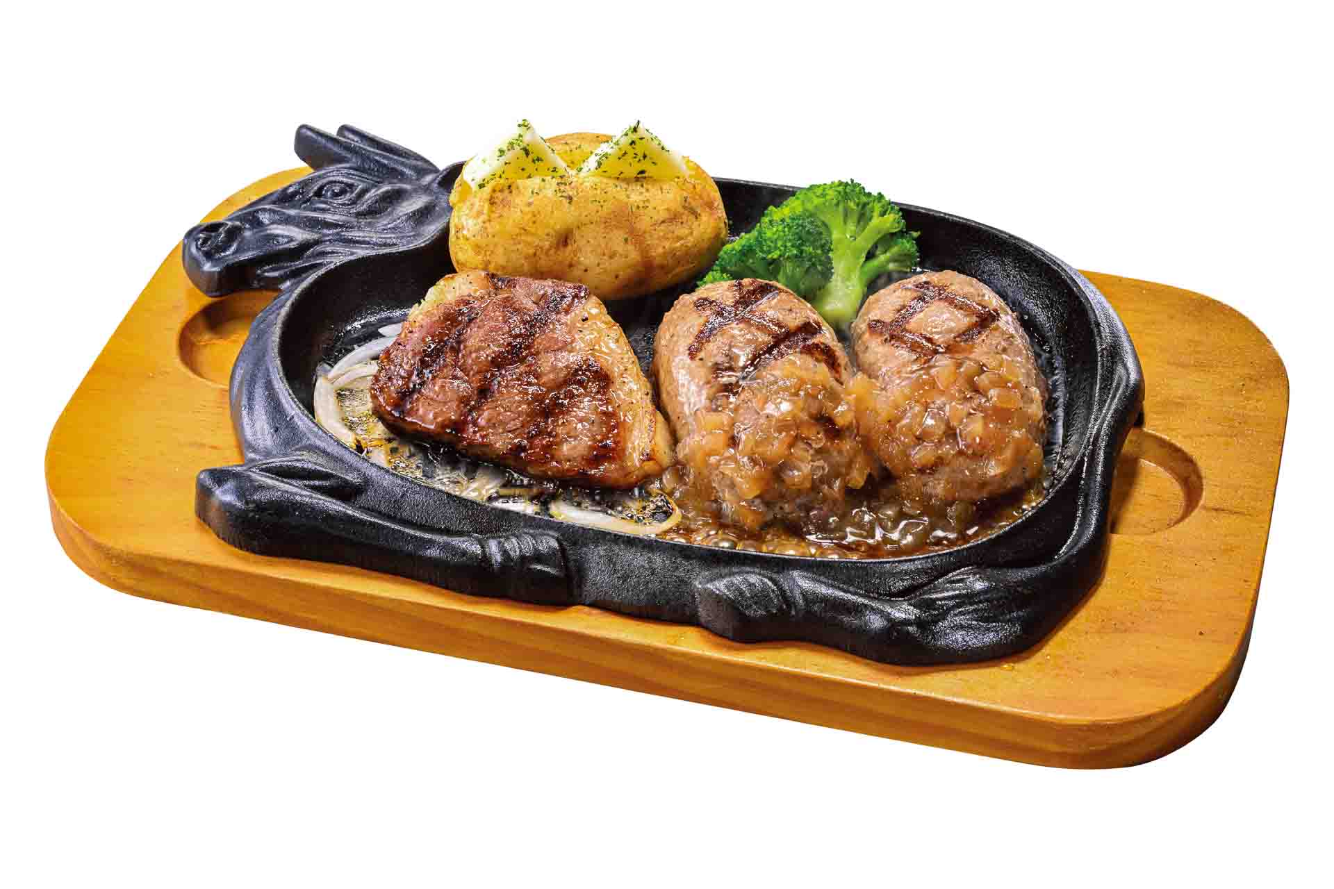 サーロイン（80g）＆大俵ハンバーグ