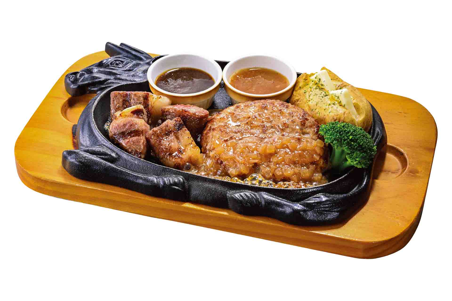 カットサーロイン（80g）＆手ごねハンバーグ