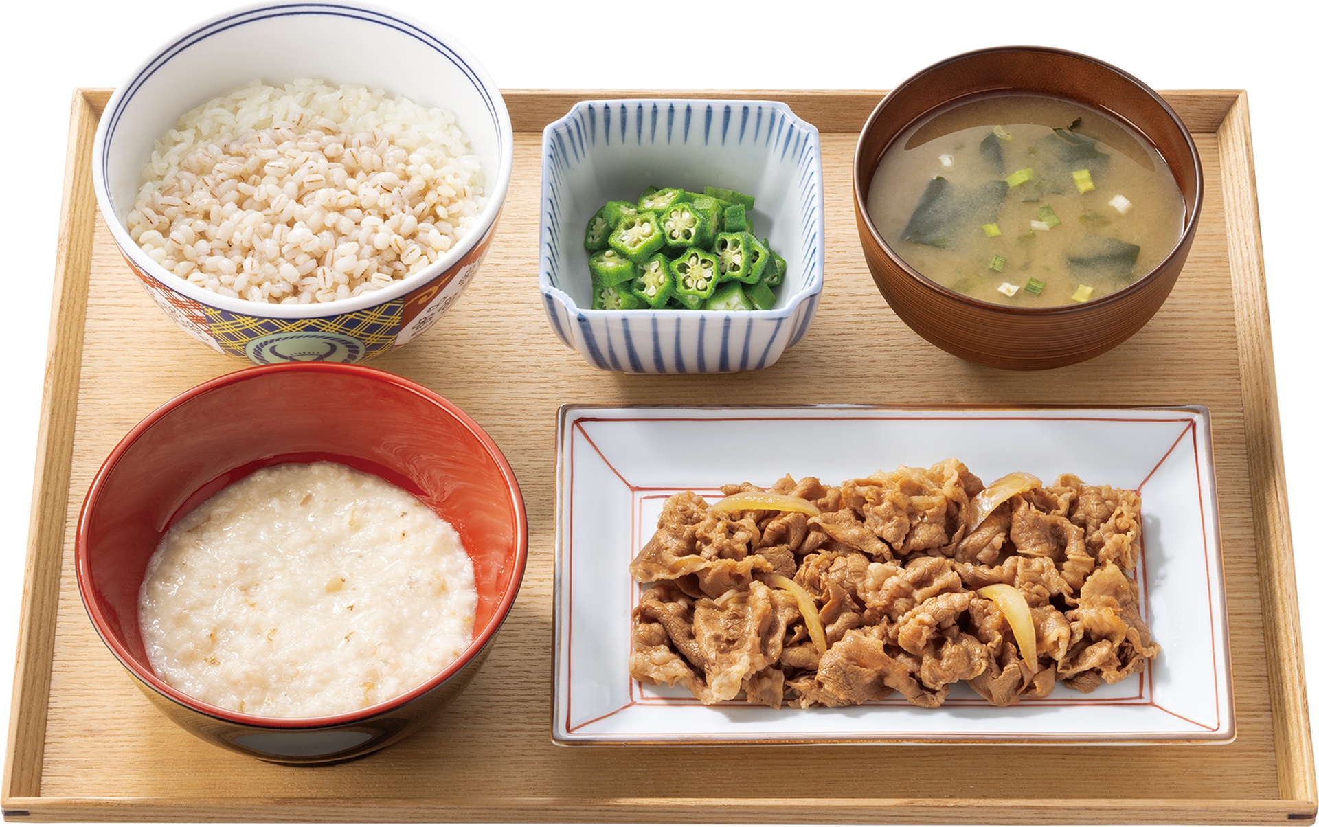 麦とろ牛皿御膳