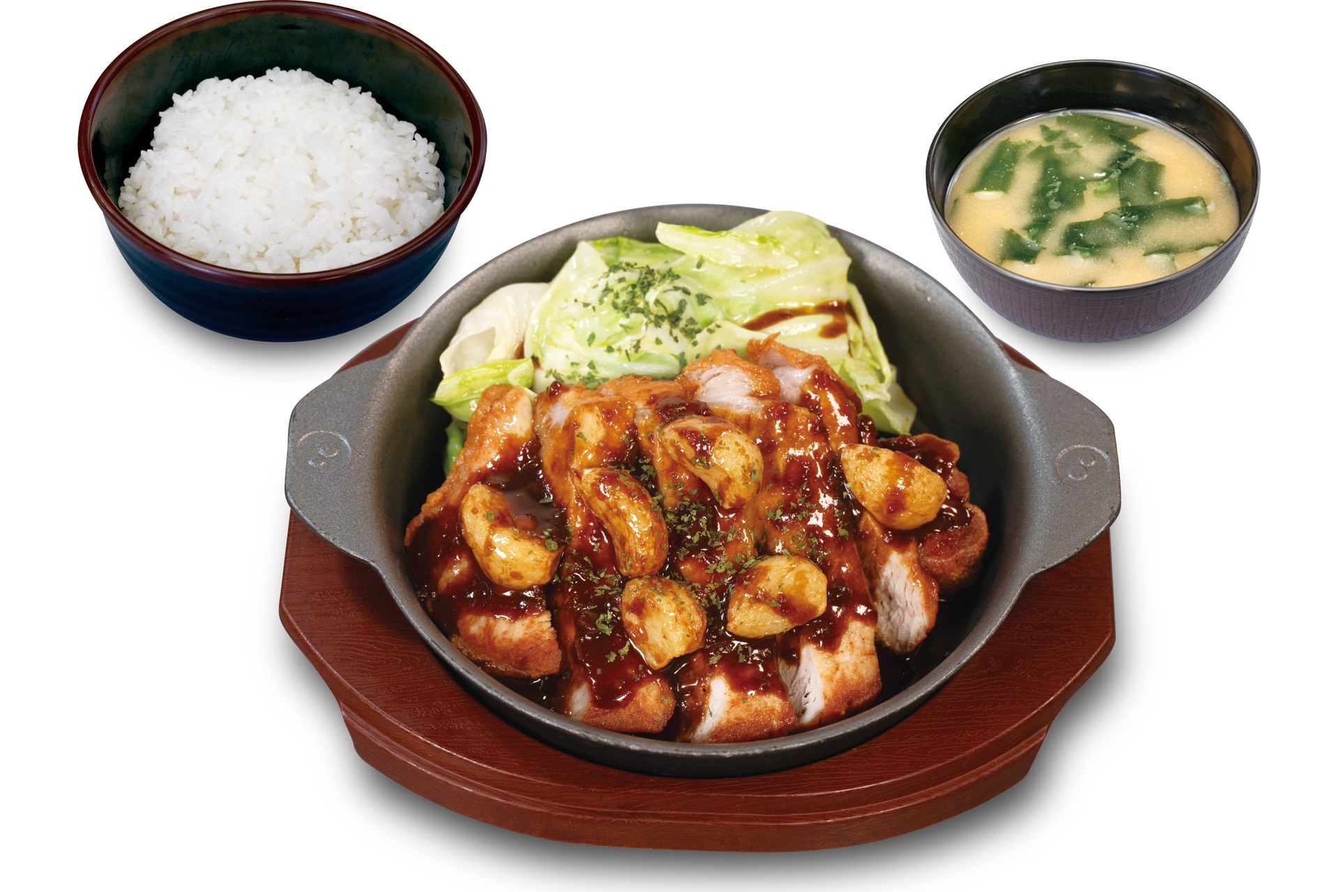 にんにく醤油の“揚げる”厚切り豚テキ定食