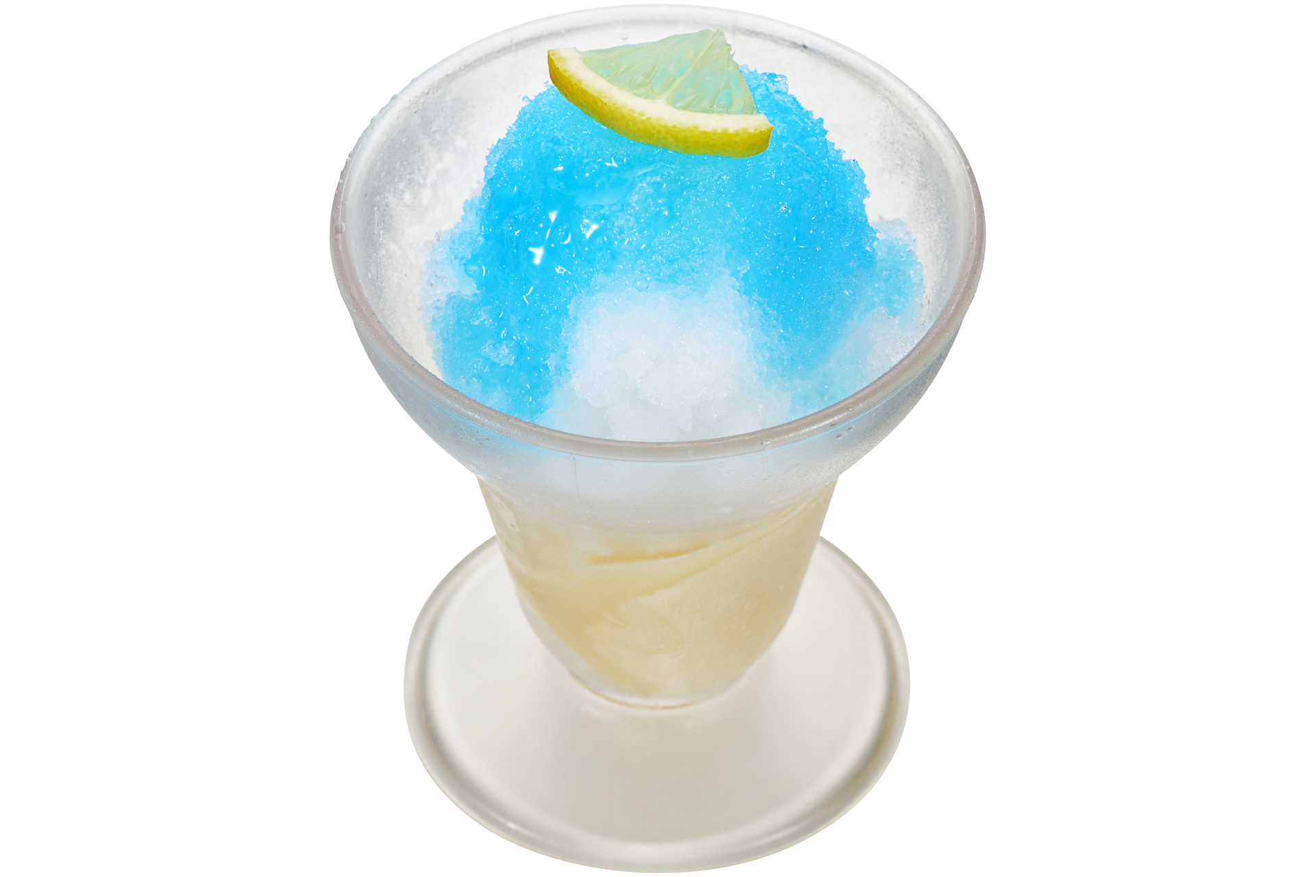 「ブルーハワイかき氷＆バニラアイス」（430円）