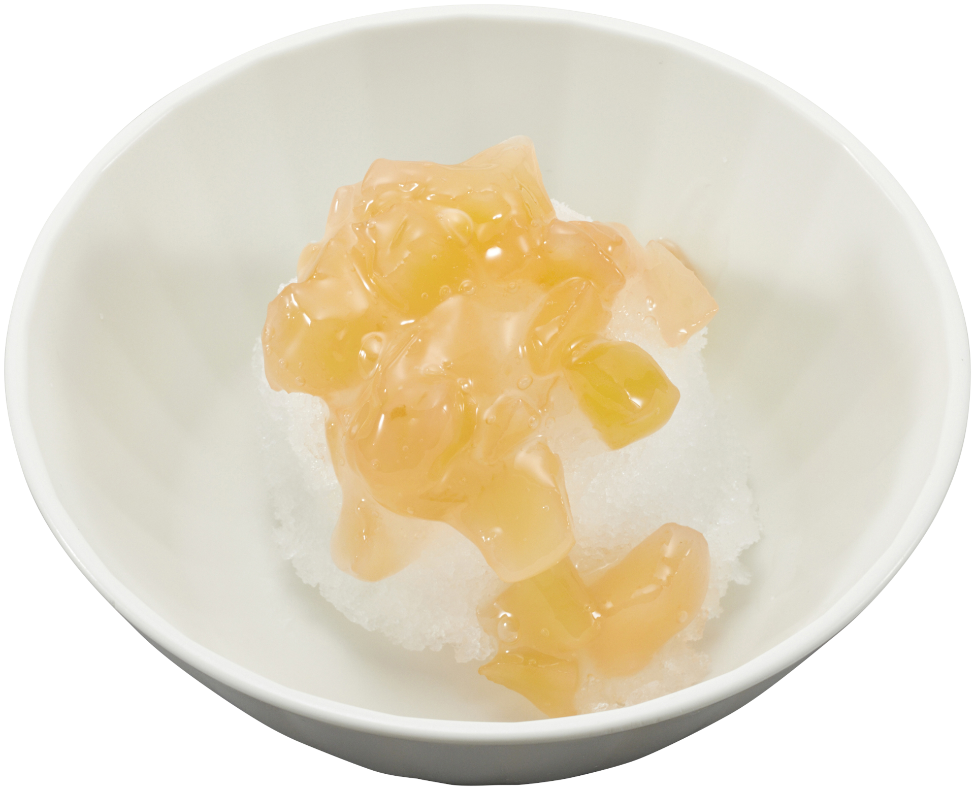 「ちょこっと ジューシー白桃かき氷」（160円）