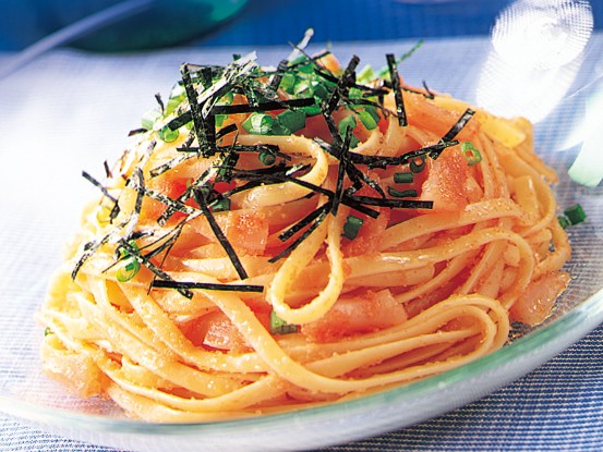 「明太子とイカの冷製和風パスタ」（1480円）