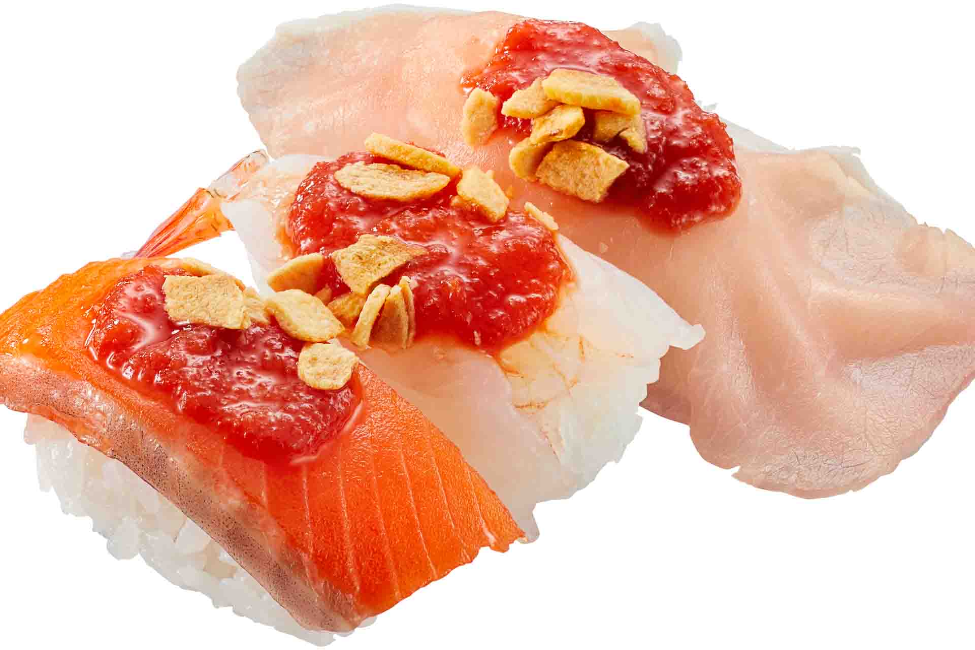 夏のトマトガーリック3貫食べ比べ