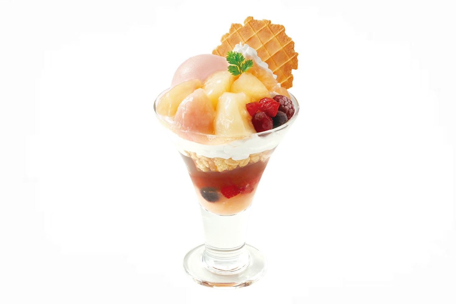 「白桃と紅茶のパフェ」（988円）