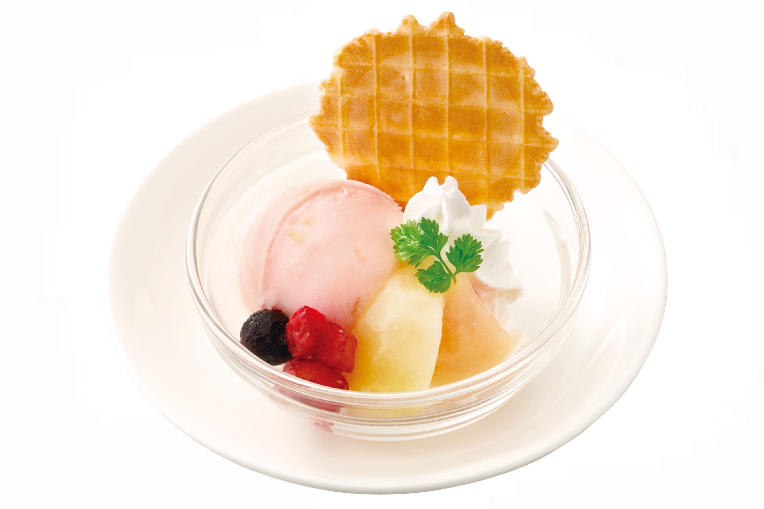 「白桃ソルベ」（438円）