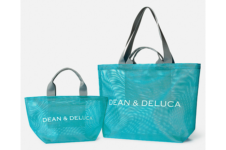 DEAN & DELUCA「メッシュトートバッグ ターコイズ」