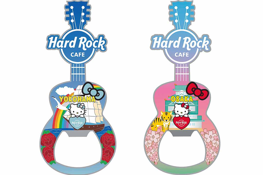 Hello Kitty City Icon Bottle Opener Magnet（左は横浜店、右は大阪の2店舗で販売するマグネット）