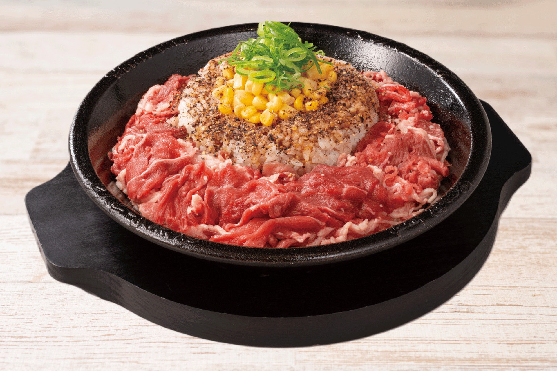 29％増量後のビーフペッパーライス（ライスM・お肉特盛り）