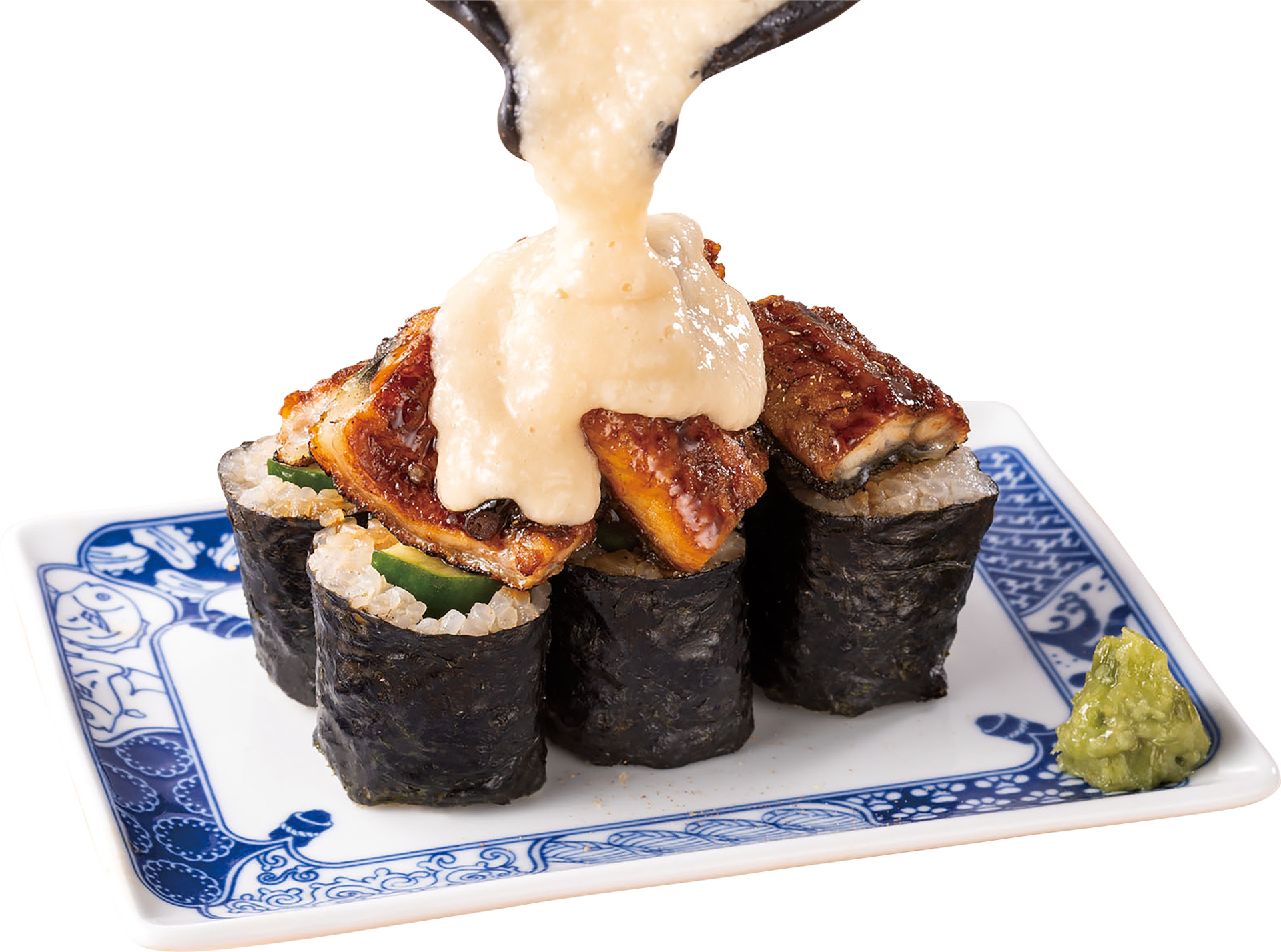 「鰻まみれのとろろかっぱ巻き」（649円）