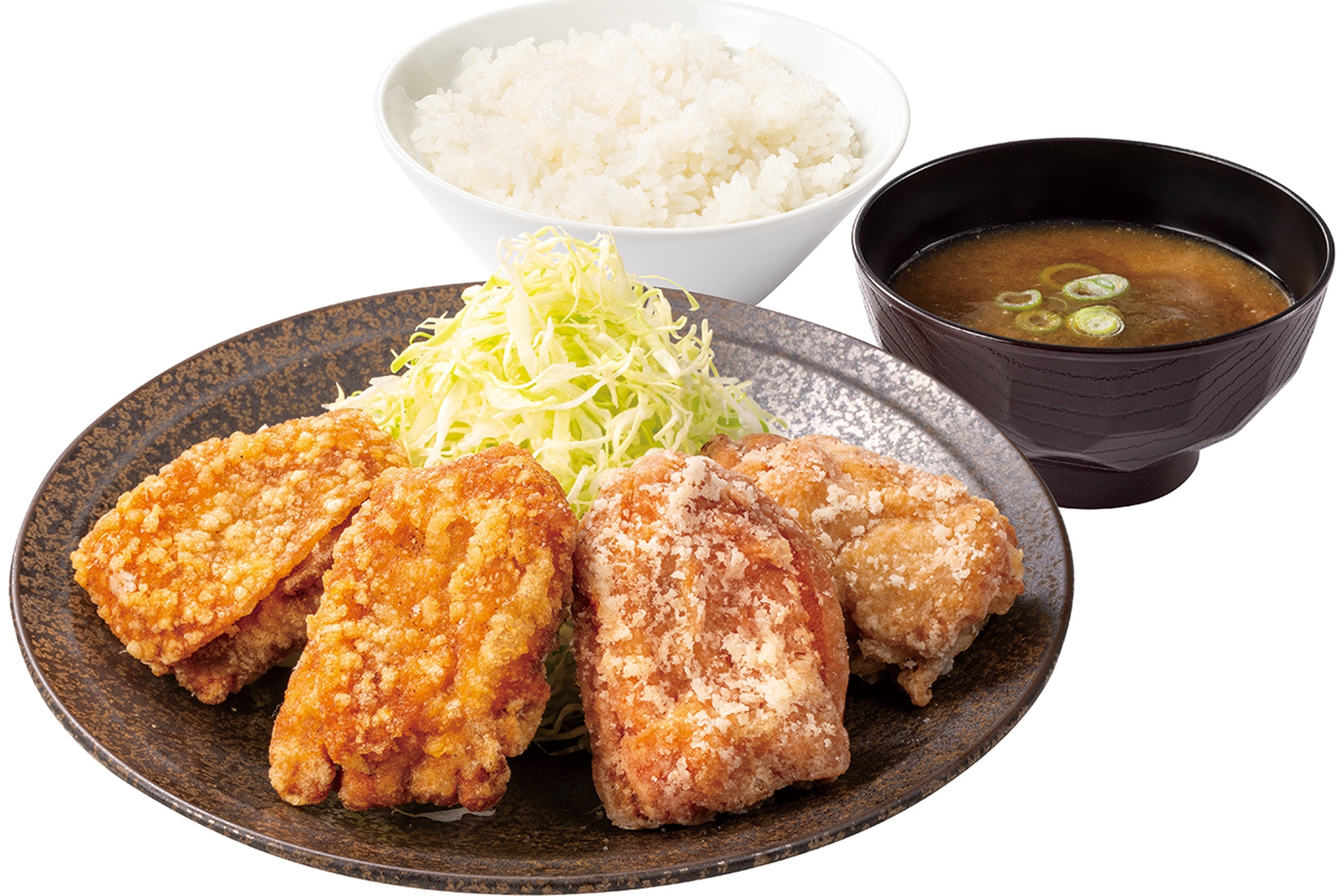 塩にんにくからあげ合盛り定食