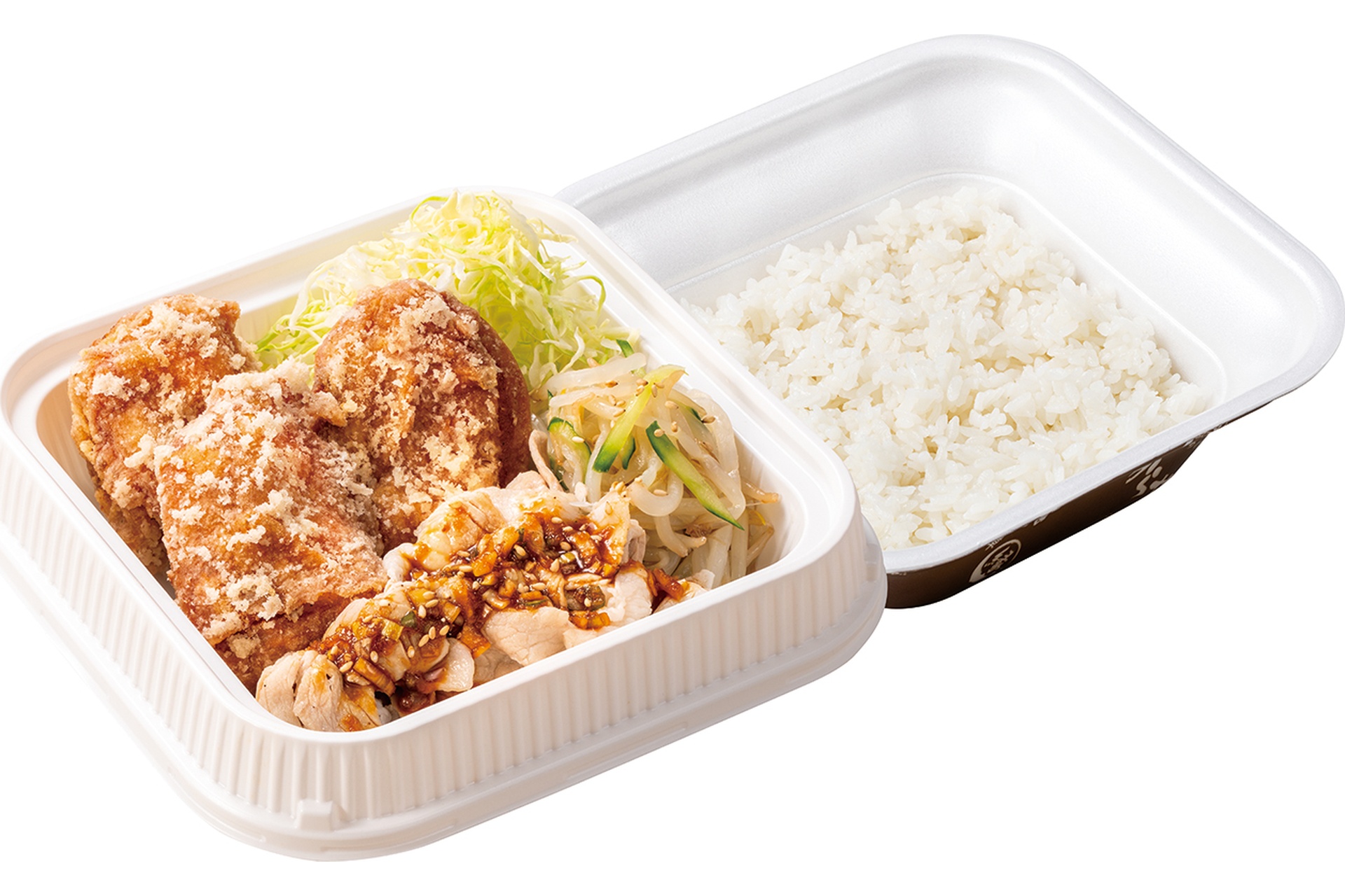 塩にんにくからあげと豚しゃぶ盛り弁当