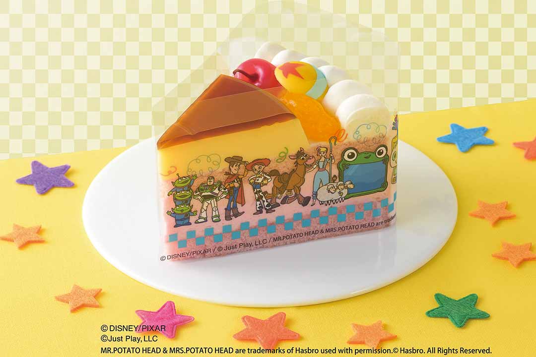 おもちゃ箱のような「＜トイ・ストーリー＞プリンフルーツケーキ」