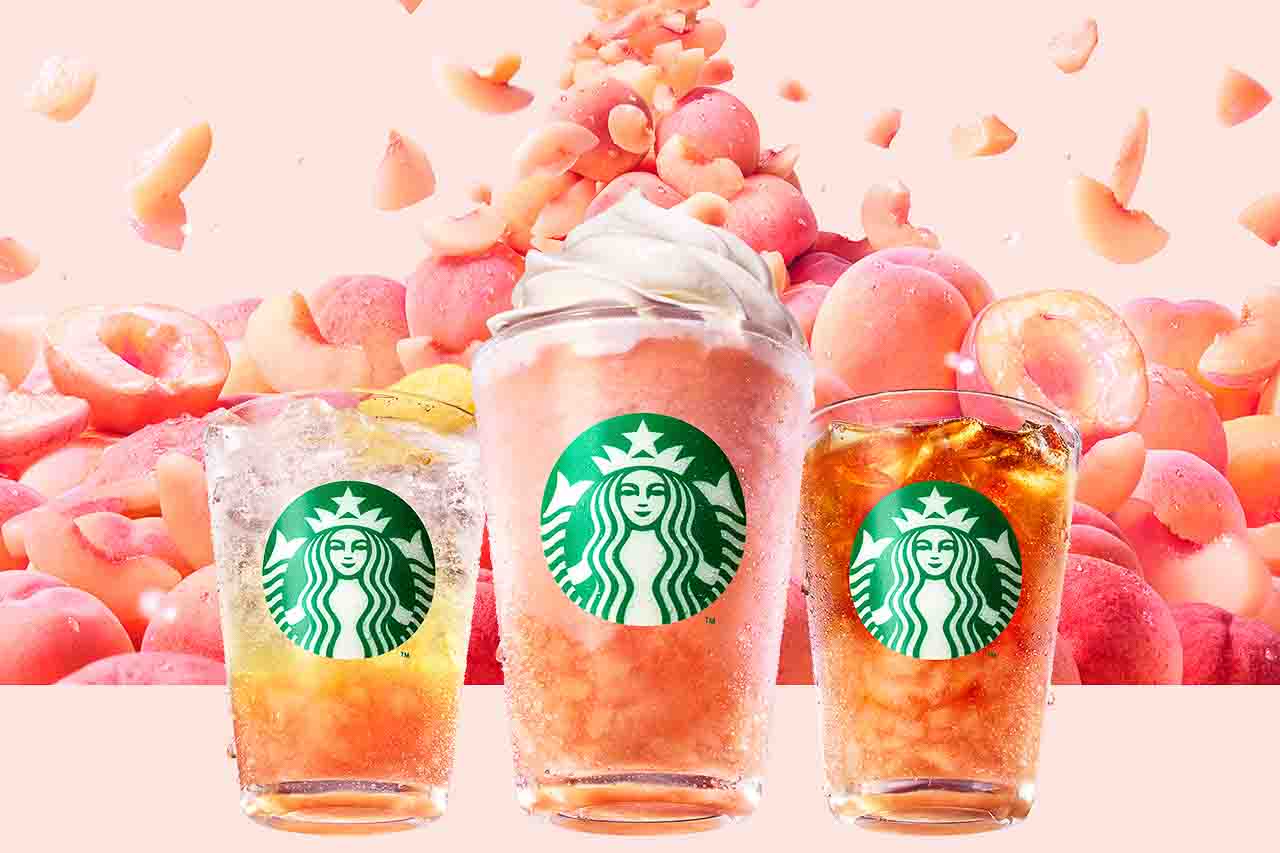 スターバックス、桃を使った3種のビバレッジを発売