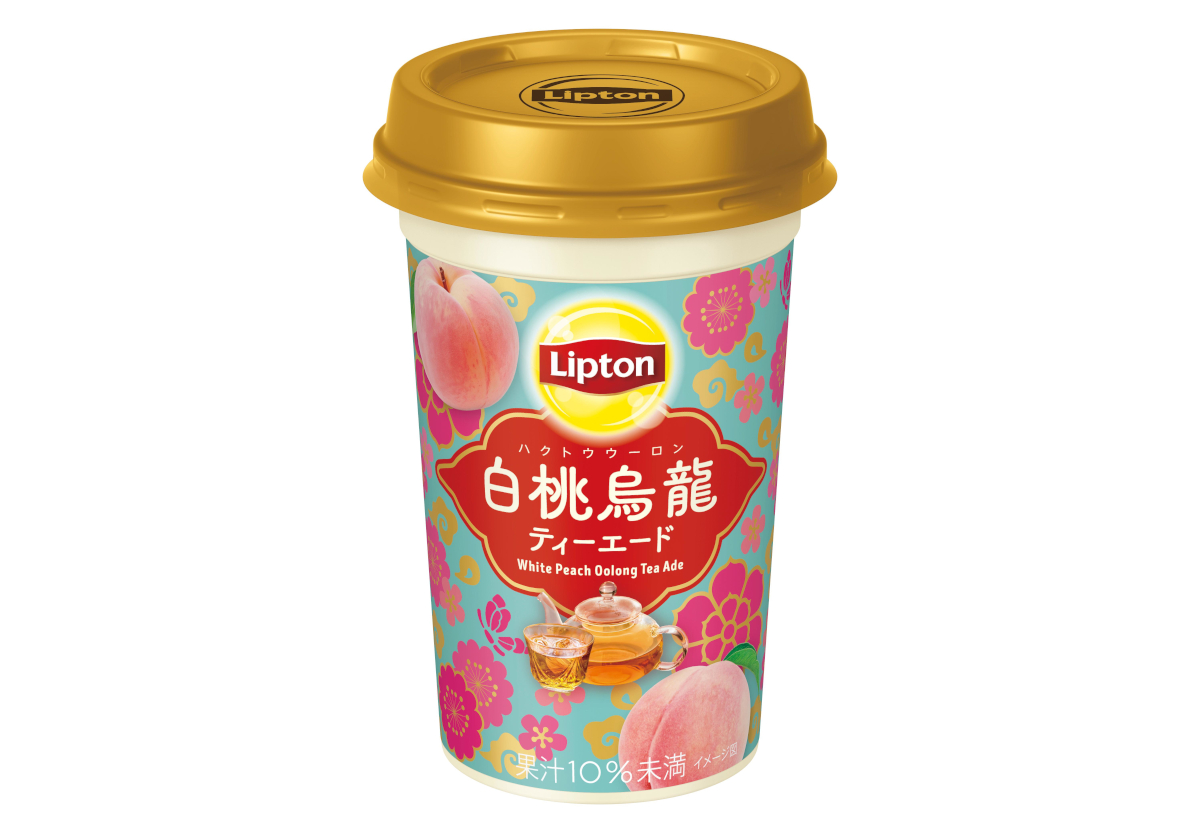 森永乳業「リプトン 白桃烏龍ティーエード」
