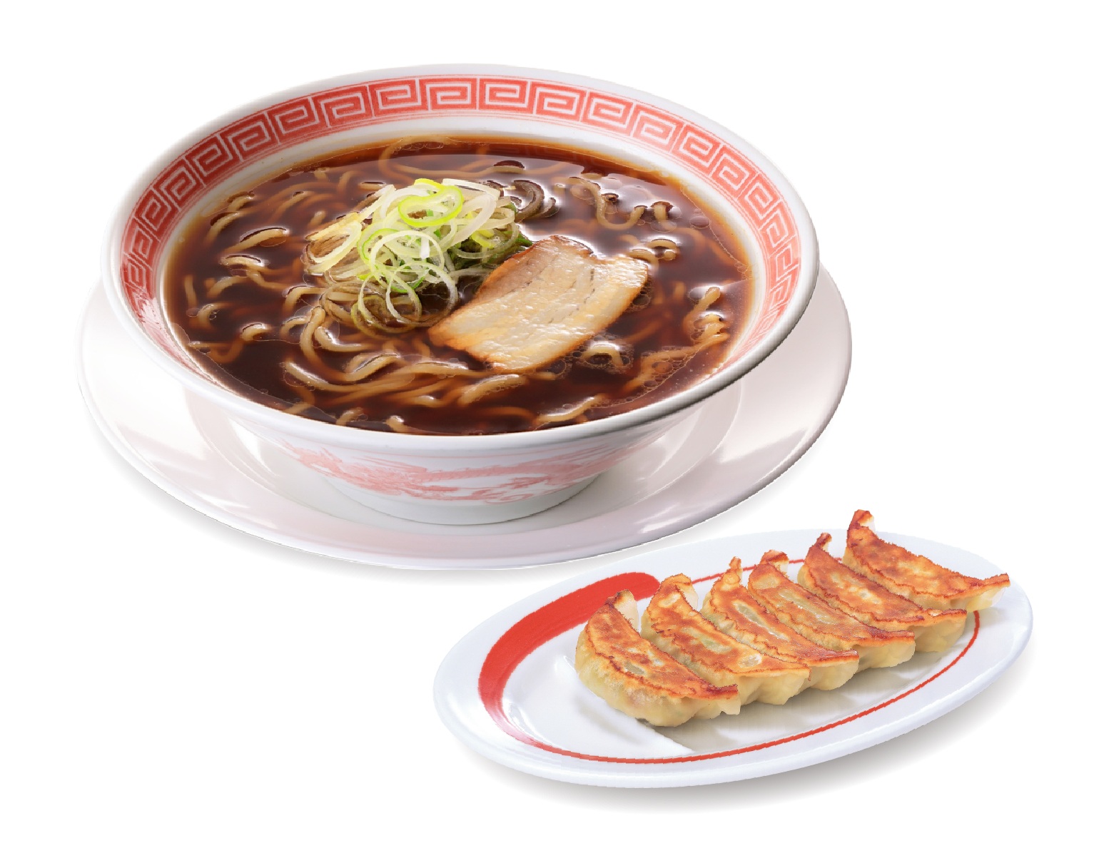「郡山ブラック素らーめん餃子セット」（500円）
