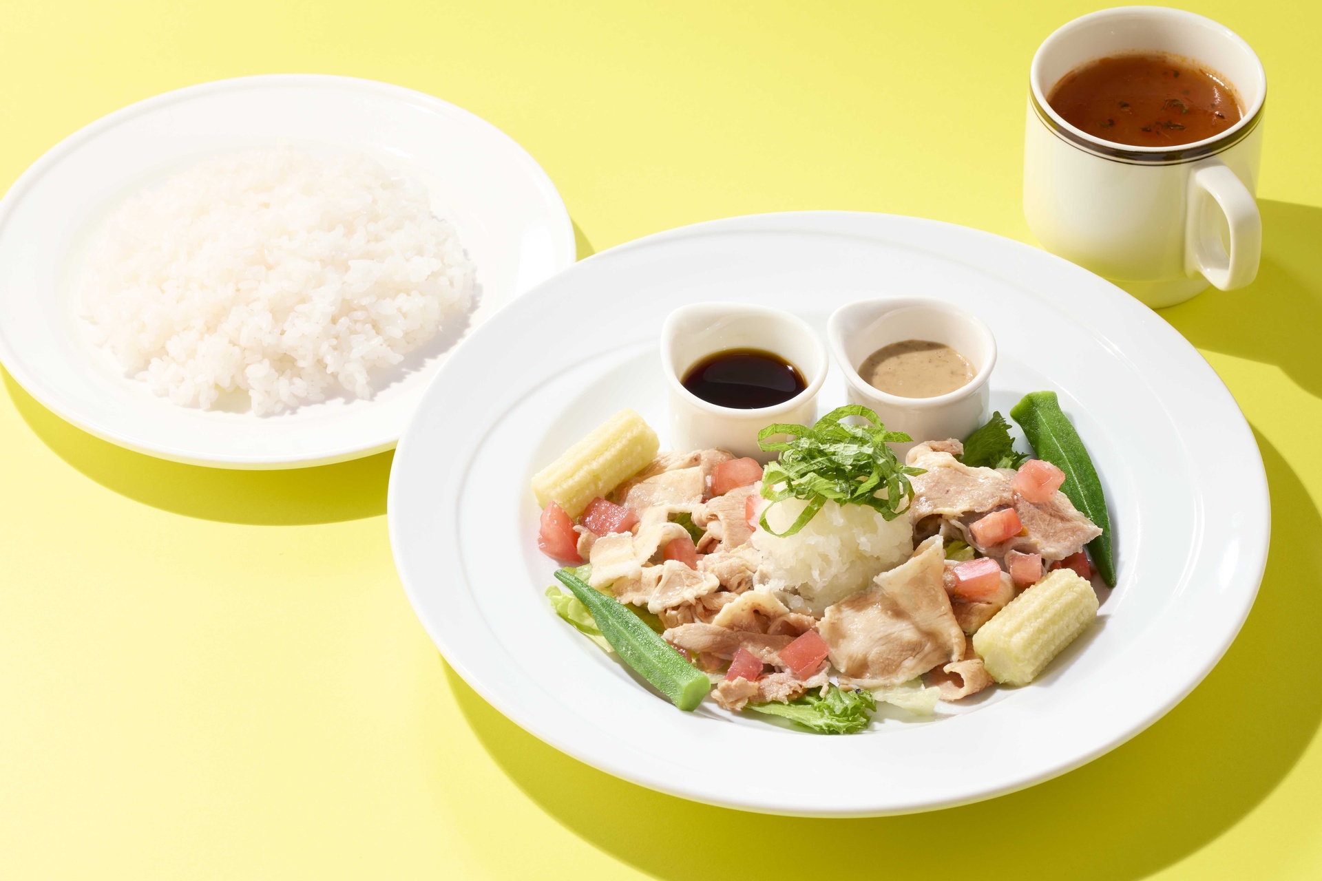 鬼おろし冷やし豚しゃぶプレートランチ