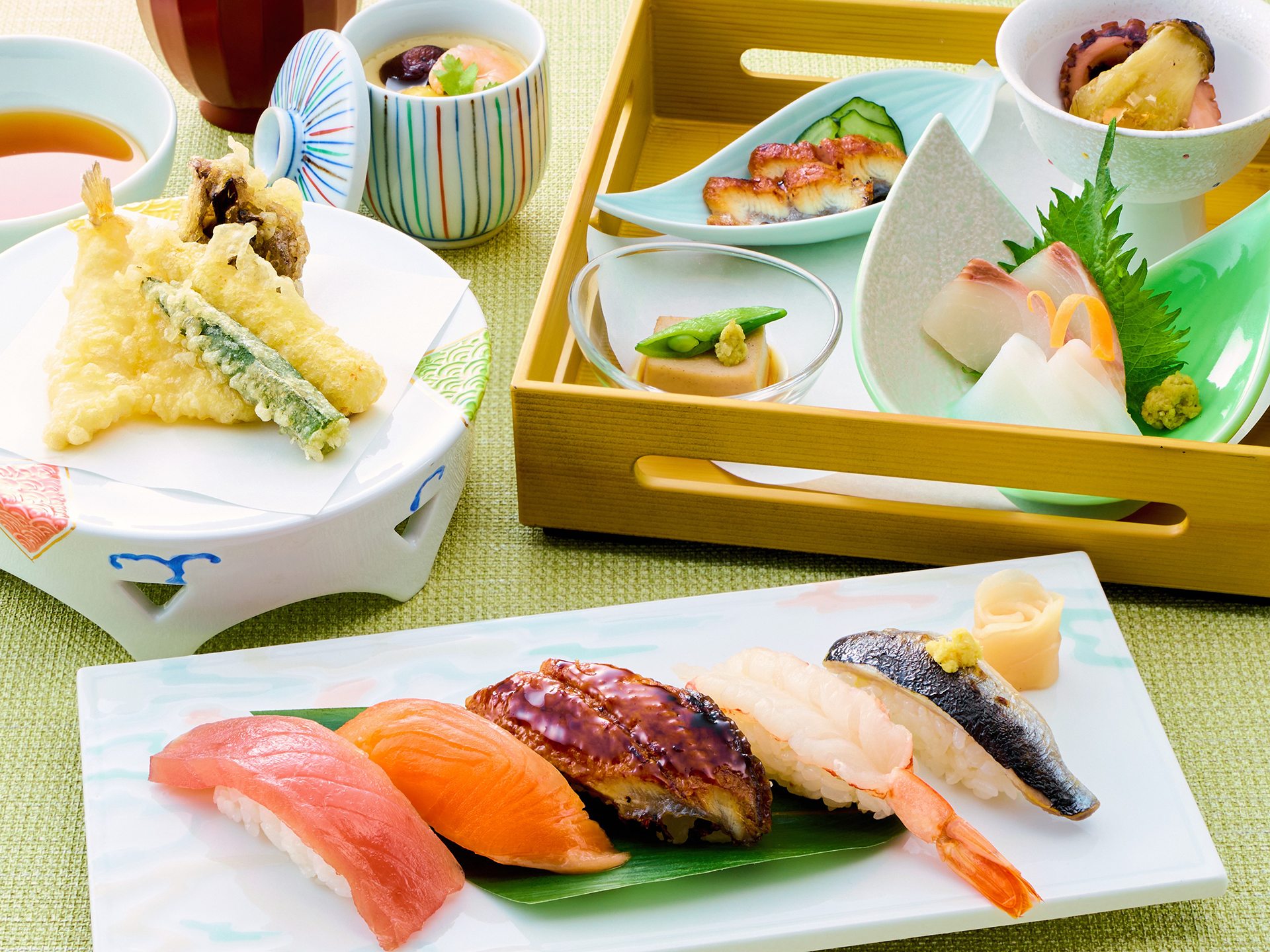 「夏の特別御膳 にぎり五貫セット」（2900円）