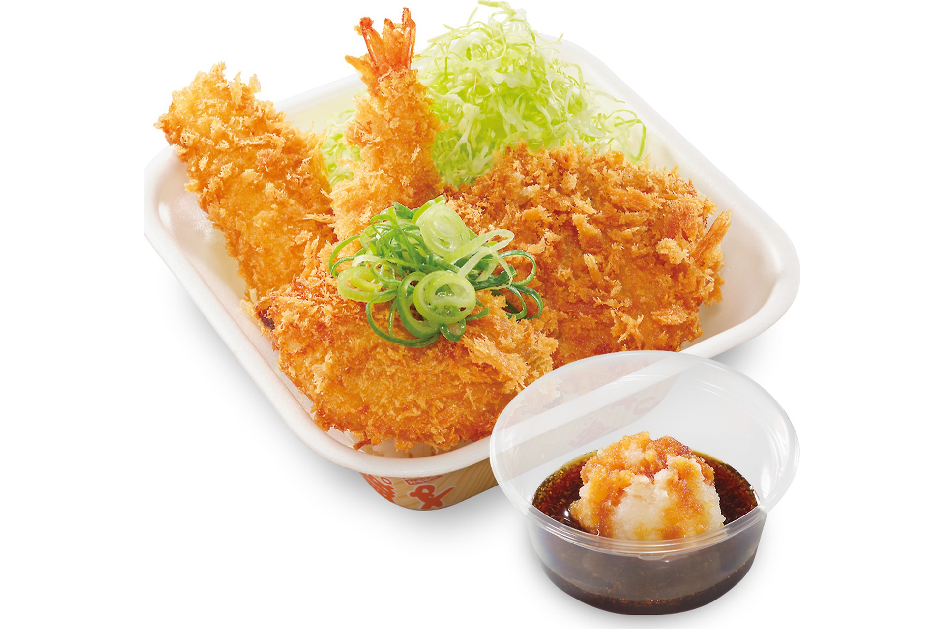海鮮三種とロースの醤油カツ丼弁当
