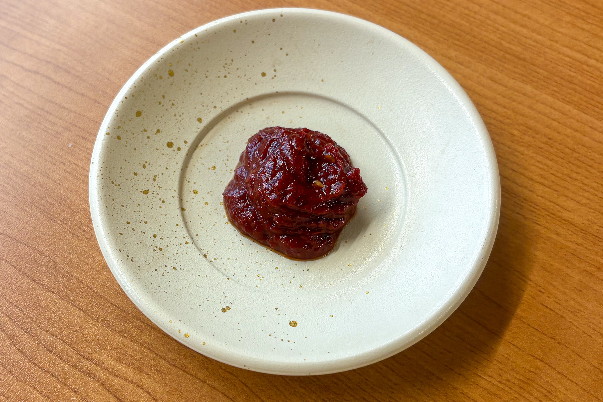 ヤンニョンジャンで好みの辛さに調整できる