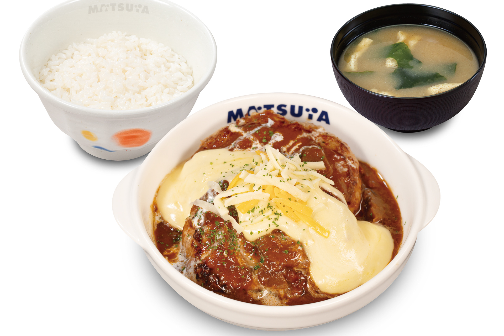 チーズブラウンソースハンバーグ定食