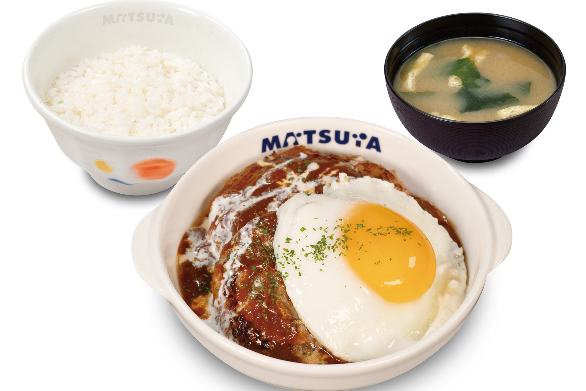 エッグブラウンソースハンバーグ定食