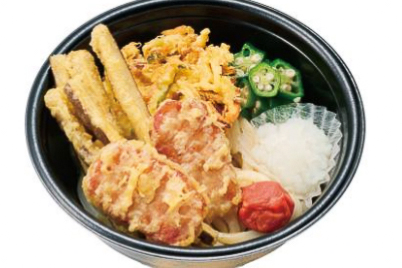 スタミナ天ぷら冷し梅おろしうどん