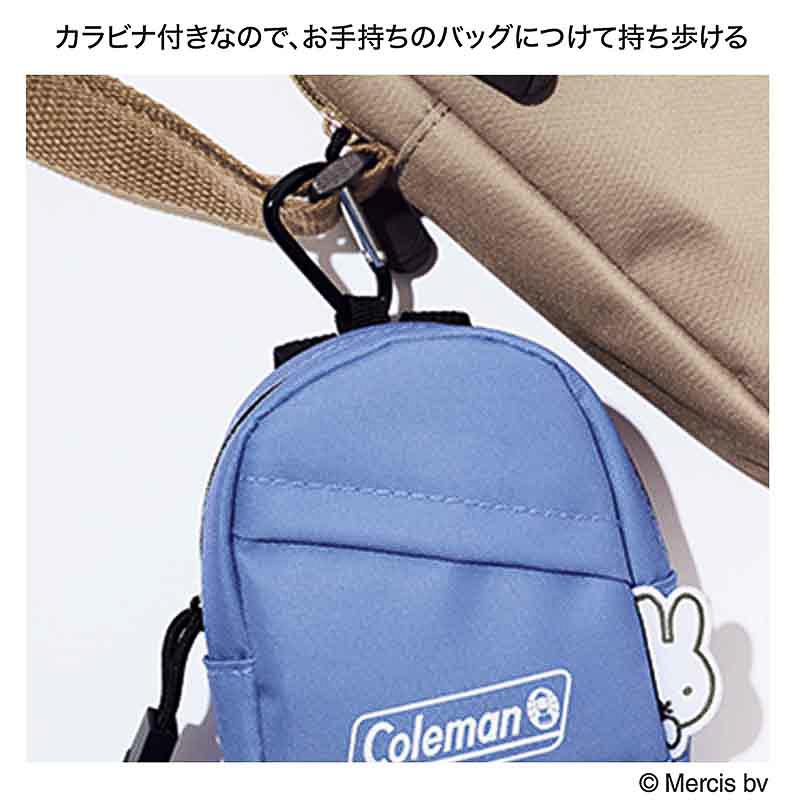 コールマン「ウォーカー」をイメージした、爽やかなブルーのミニリュックポーチ