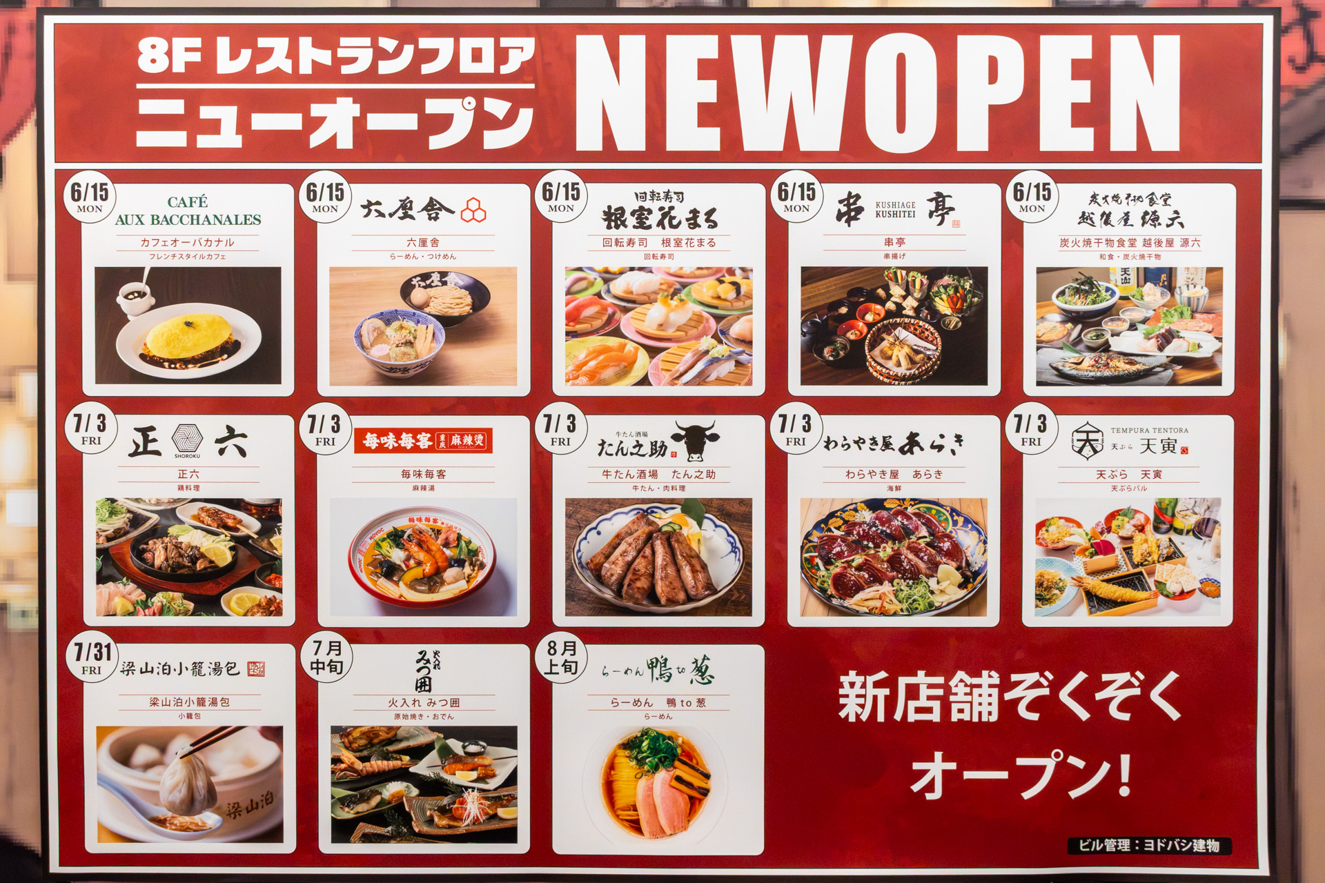 開店スケジュール