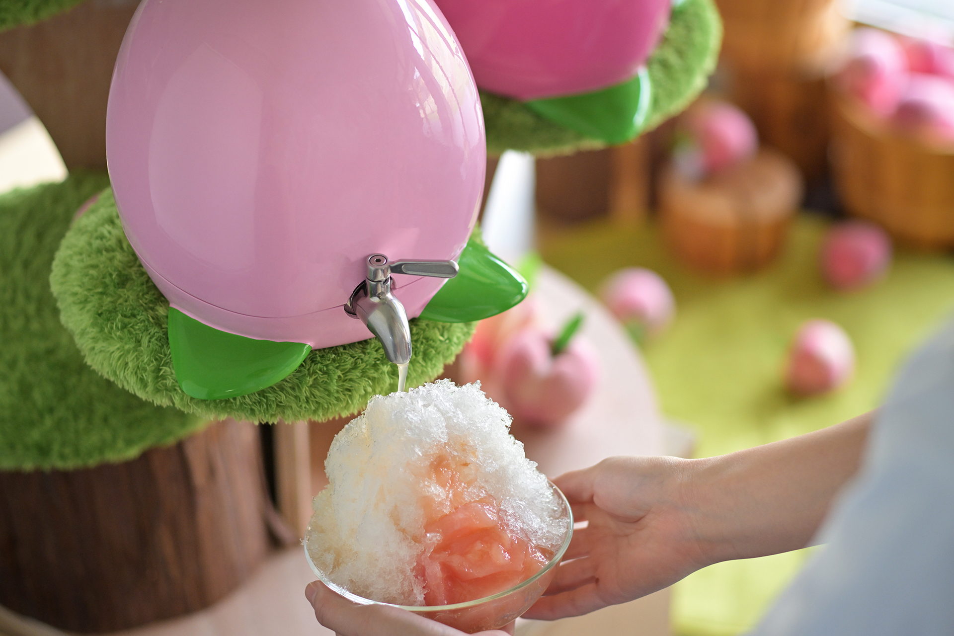 「もぎたてもも氷」（1000円）