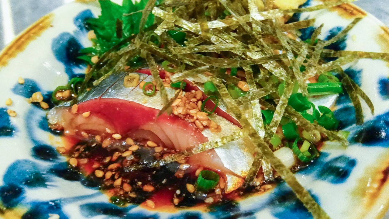 「九州郷土料理！ 胡麻とろさば刺身」（768円）