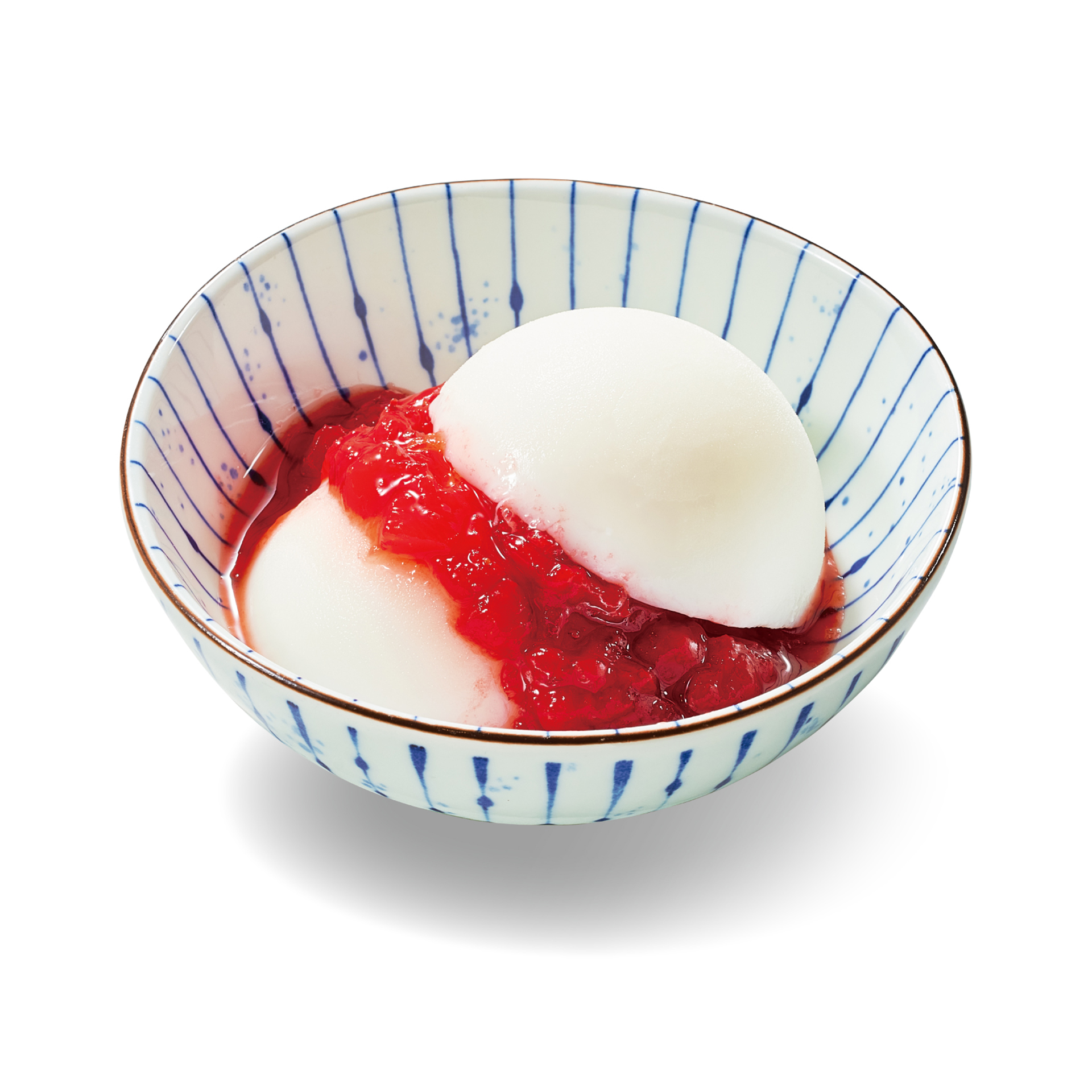 「ミルク葛アイス（ごろっと苺）」ダブル（350円）