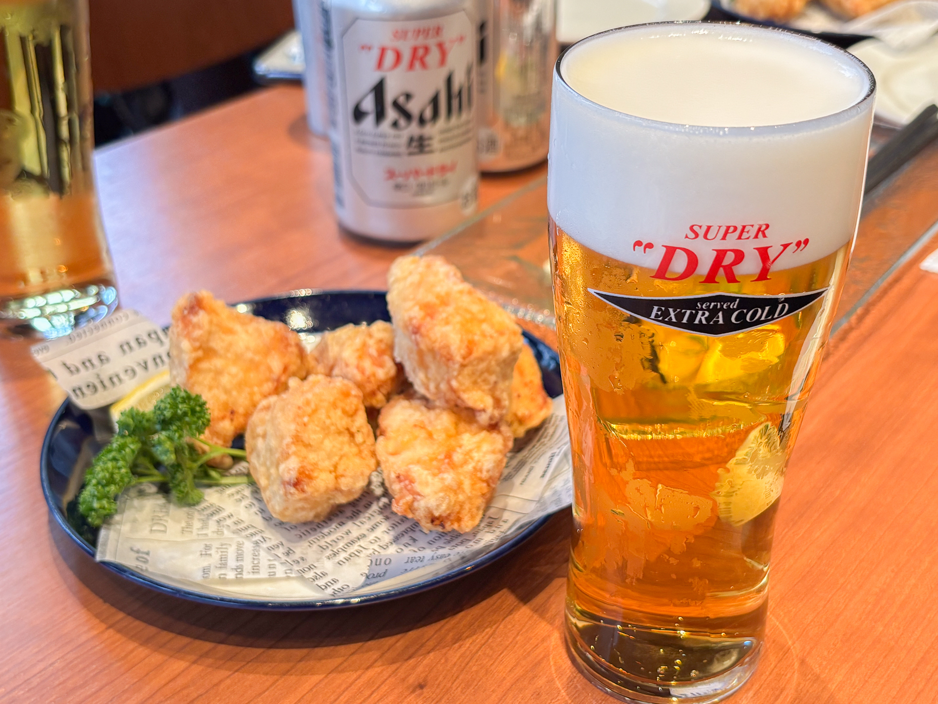 よく冷えたスーパードライを飲んできた