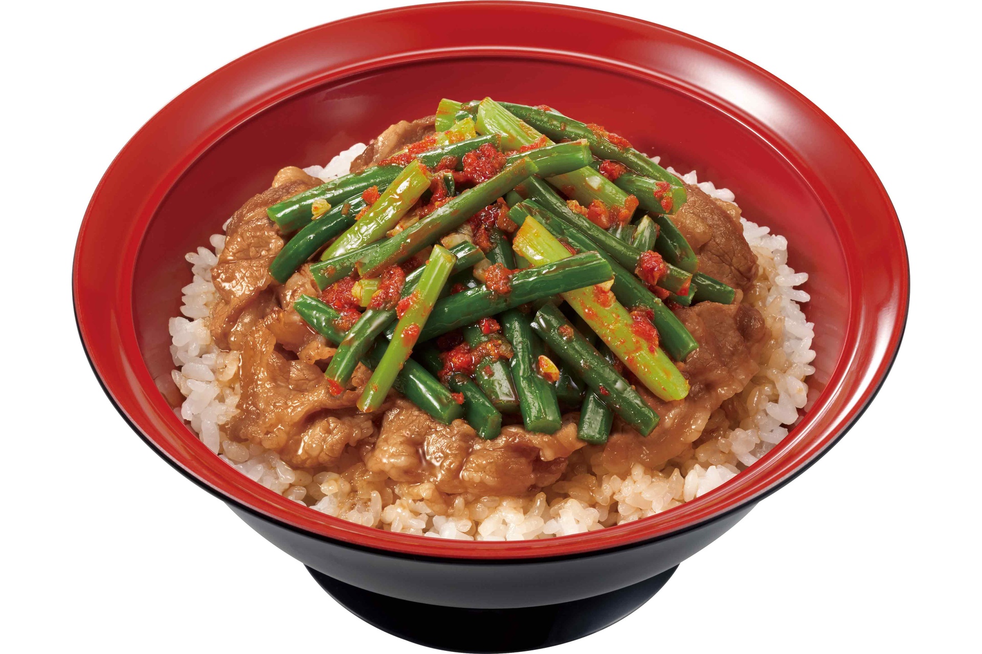 ニンニクの芽牛カルビ焼肉丼